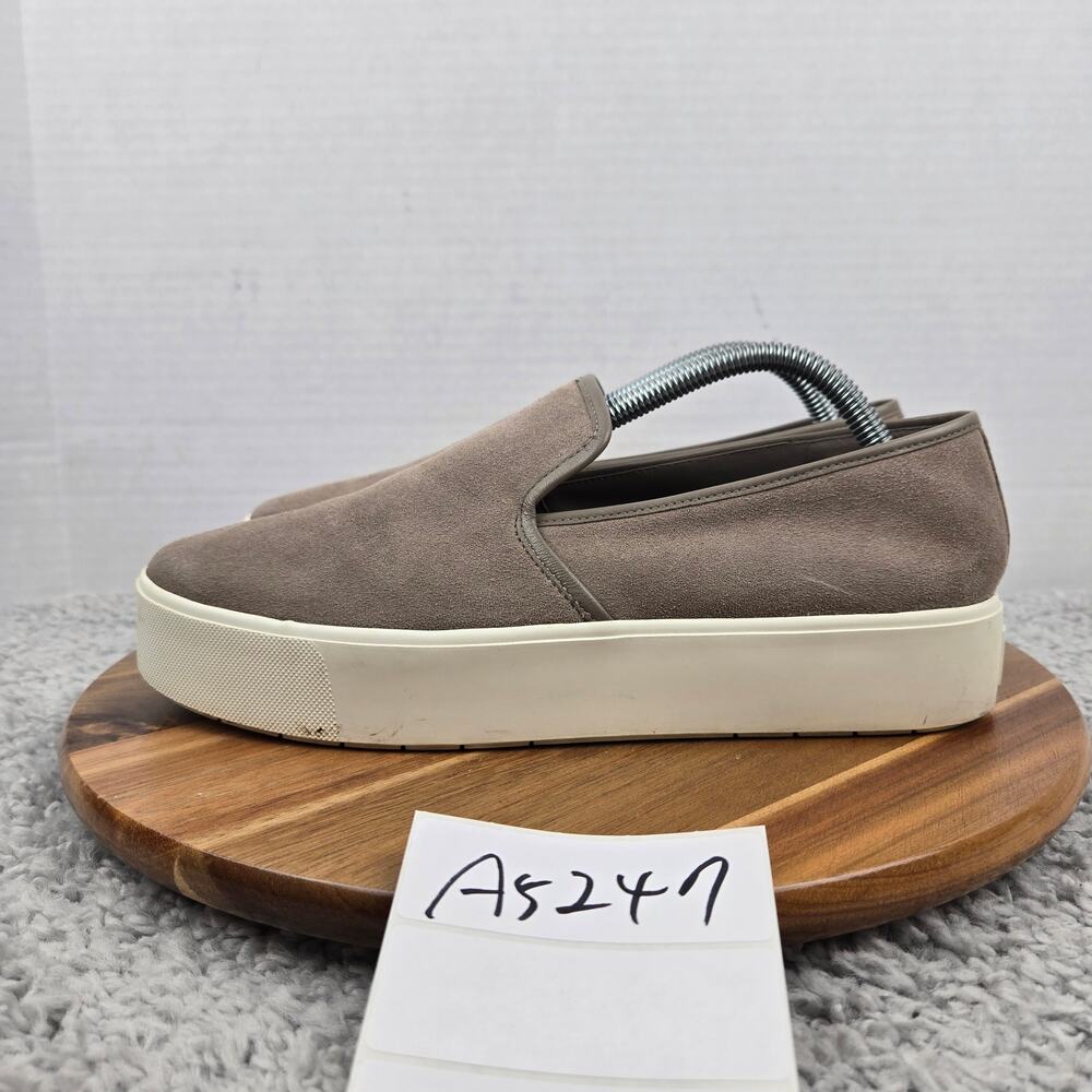 Vince Womens 9.5 Brendon B Brown Suede Slip On Platform Casual Lifestyle Sneaker
